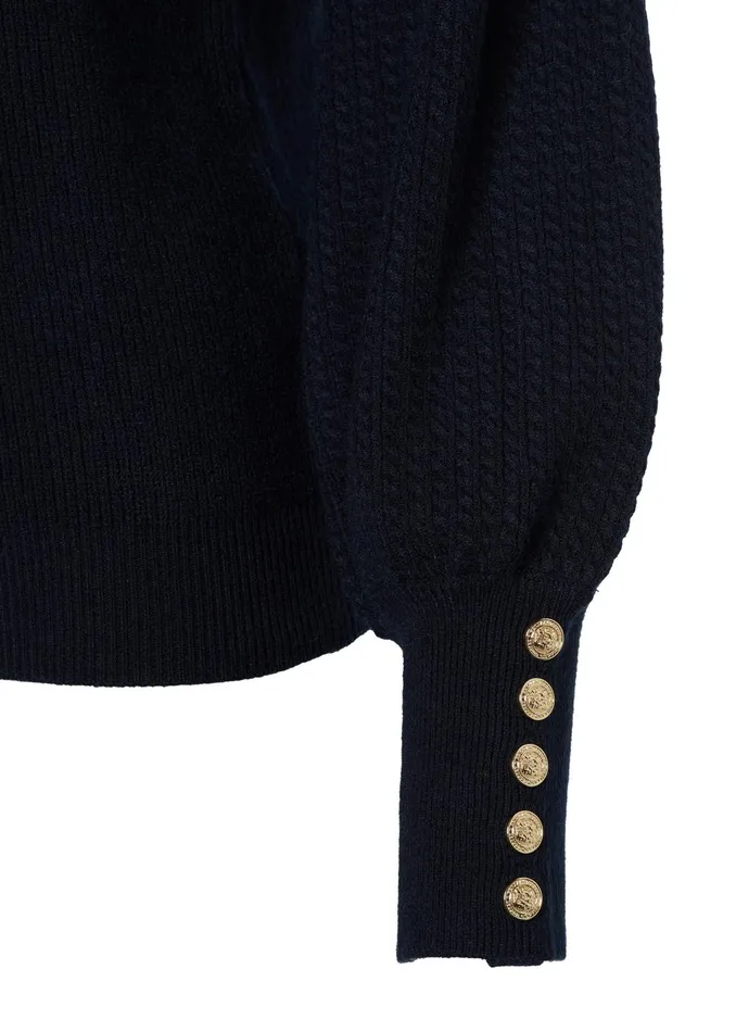 Holland Cooper Knitwear Women Naomi Crew Neck Knit Ink Navy Holland Cooper Knitwear Women Naomi Crew Neck Knit Ink Navy