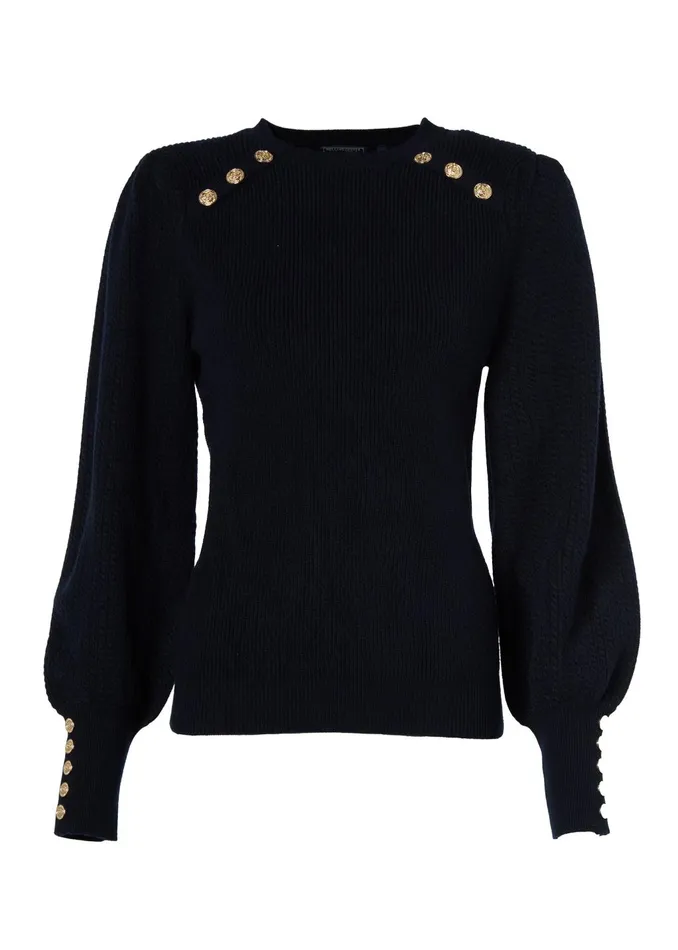 Holland Cooper Knitwear Women Naomi Crew Neck Knit Ink Navy Holland Cooper Knitwear Women Naomi Crew Neck Knit Ink Navy