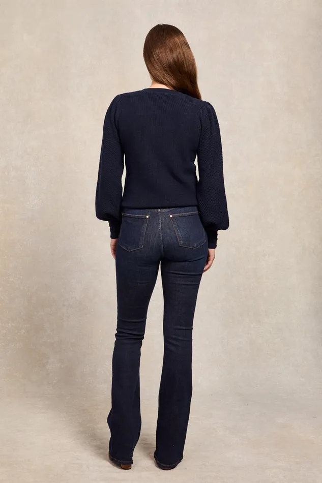 Holland Cooper Knitwear Women Naomi Crew Neck Knit Ink Navy Holland Cooper Knitwear Women Naomi Crew Neck Knit Ink Navy