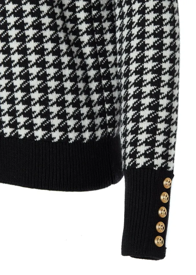 Holland Cooper Knitwear Women Panel Crew Neck Knit Black Holland Cooper Knitwear Women Panel Crew Neck Knit Black