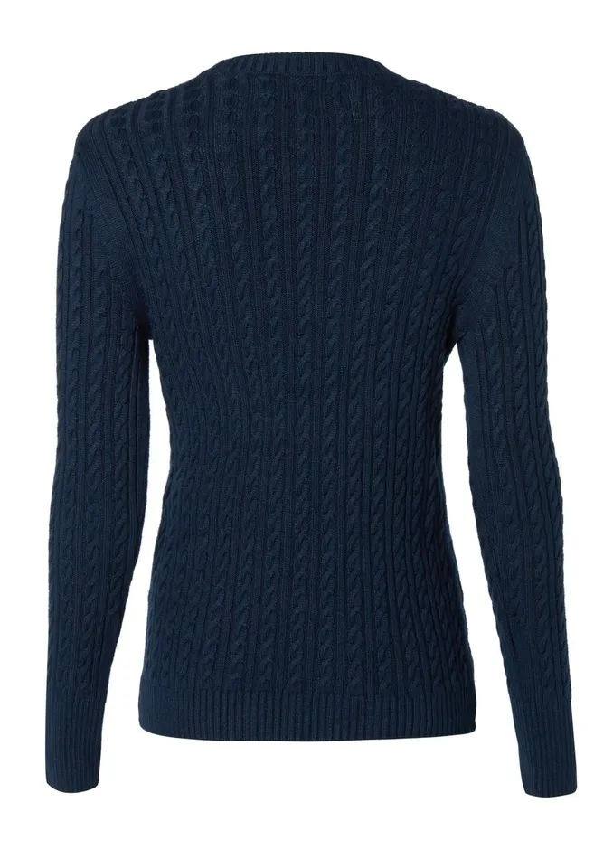 Holland Cooper Knitwear Women Seattle Cable Crew Knit Ink Navy Holland Cooper Knitwear Women Seattle Cable Crew Knit Ink Navy