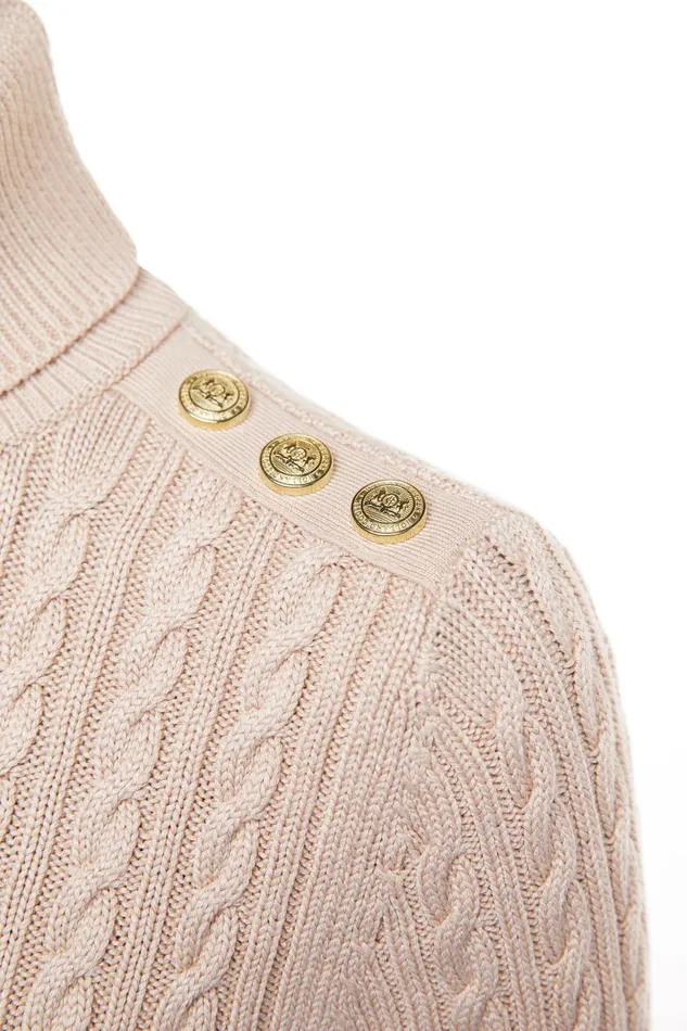 Holland Cooper Knitwear Women Seattle Roll Neck Cable Knit Oatmeal Holland Cooper Knitwear Women Seattle Roll Neck Cable Knit Oatmeal
