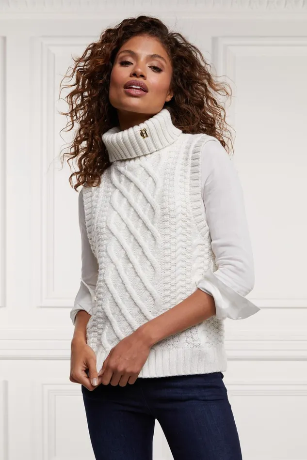 Holland Cooper Knitwear Women Sleeveless Knit Oyster