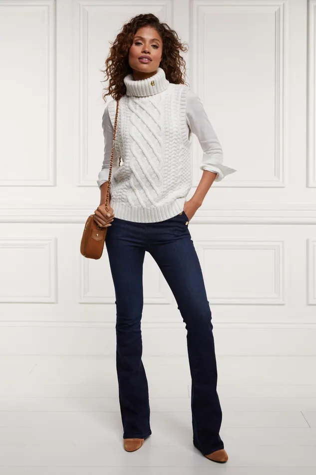 Holland Cooper Knitwear Women Sleeveless Knit Oyster Holland Cooper Knitwear Women Sleeveless Knit Oyster