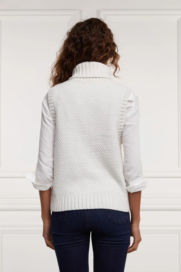 Holland Cooper Knitwear Women Sleeveless Knit Oyster Holland Cooper Knitwear Women Sleeveless Knit Oyster