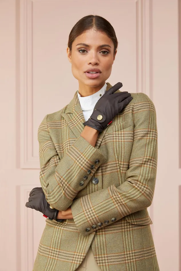 Holland Cooper Riding Gloves Women Riding Glove Chocolate