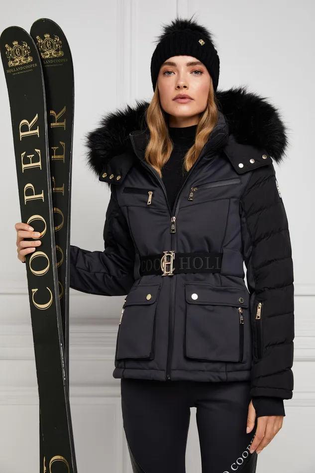 Holland Cooper Salopettes Women Ski Jacket Black