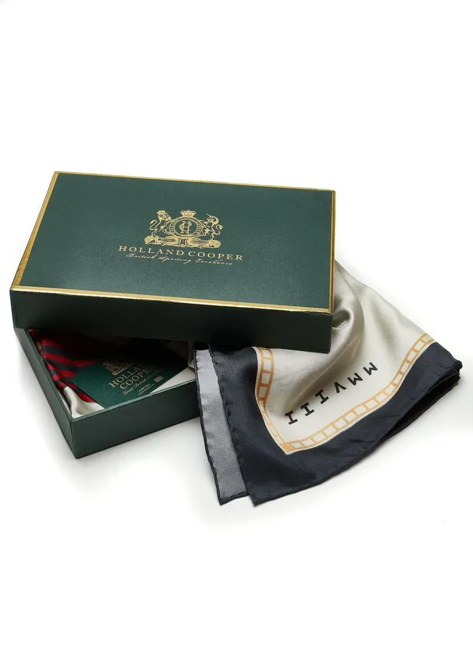 Holland Cooper Scarves Women Nine Horse Silk Scarf Nine Horse