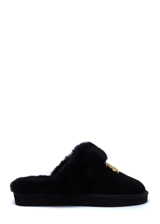 Holland Cooper Slippers Women HC Shearling Slipper Black