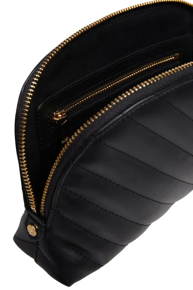 Holland Cooper Small Leather Goods Women Chelsea Makeup Bag Black Leather Quilt Holland Cooper Small Leather Goods Women Chelsea Makeup Bag Black Leather Quilt