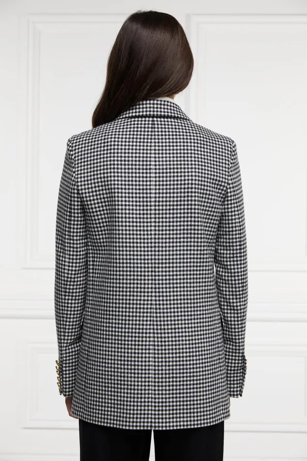Holland Cooper Tailoring Women Belgravia Blazer Black and White Puppy Tooth