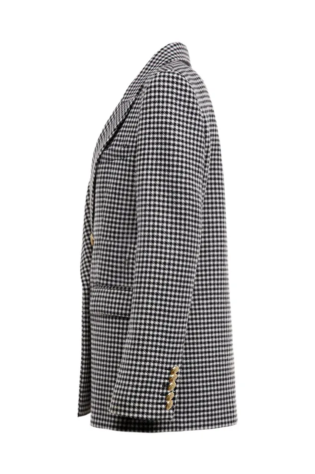 Holland Cooper Tailoring Women Belgravia Blazer Black and White Puppy Tooth