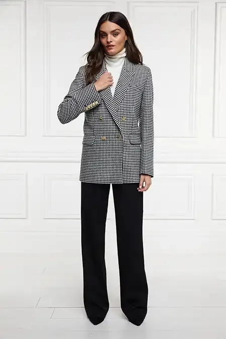 Holland Cooper Tailoring Women Belgravia Blazer Black and White Puppy Tooth