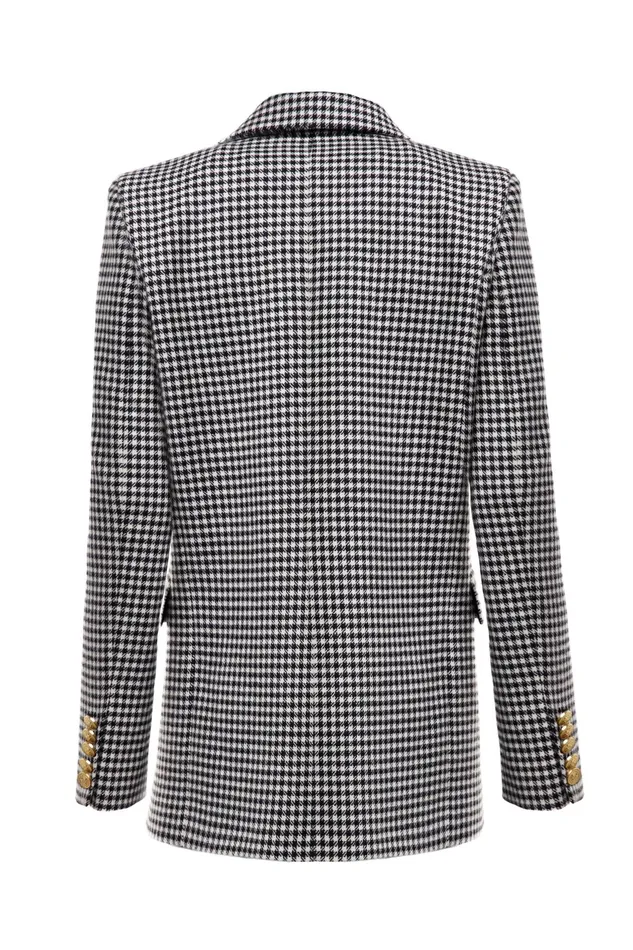 Holland Cooper Tailoring Women Belgravia Blazer Black and White Puppy Tooth