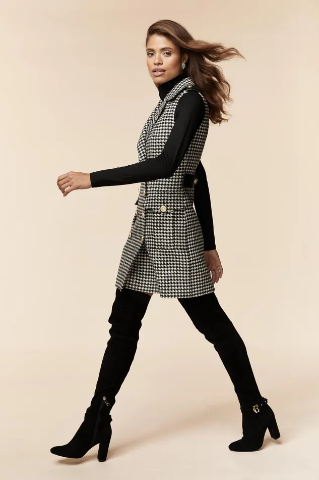 Holland Cooper Tailoring Women Chelsea Dress Houndstooth