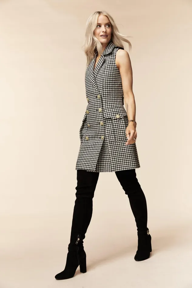 Holland Cooper Tailoring Women Chelsea Dress Houndstooth