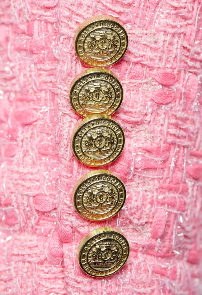 Holland Cooper Tailoring Women Chelsea Jacket Pop Pink Boucle