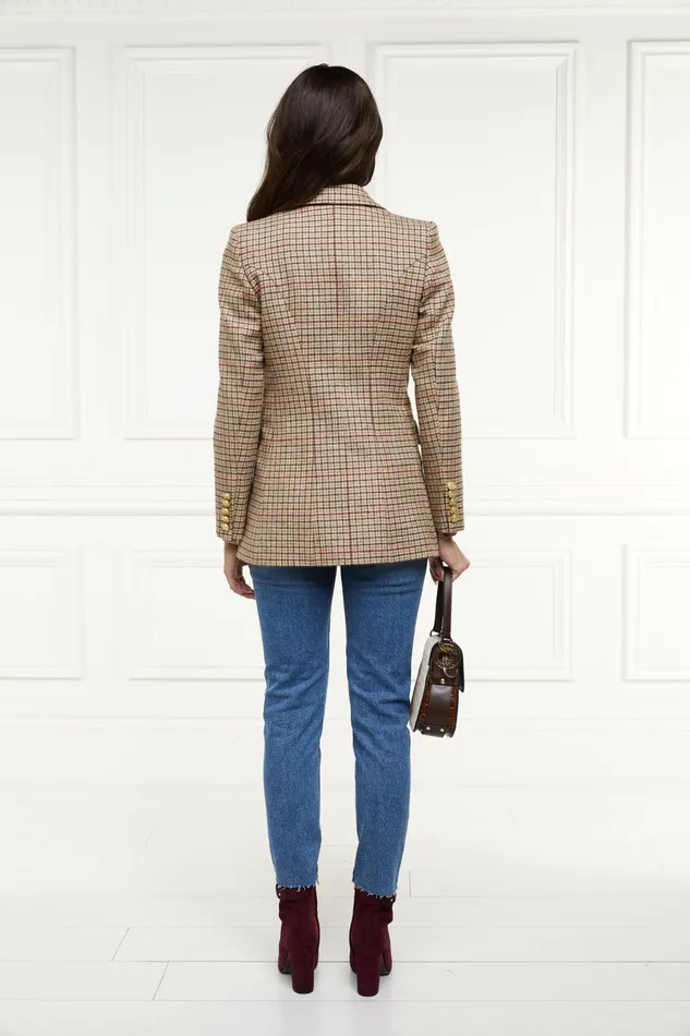 Holland Cooper Tailoring Women Double Breasted Blazer Charlton Tweed