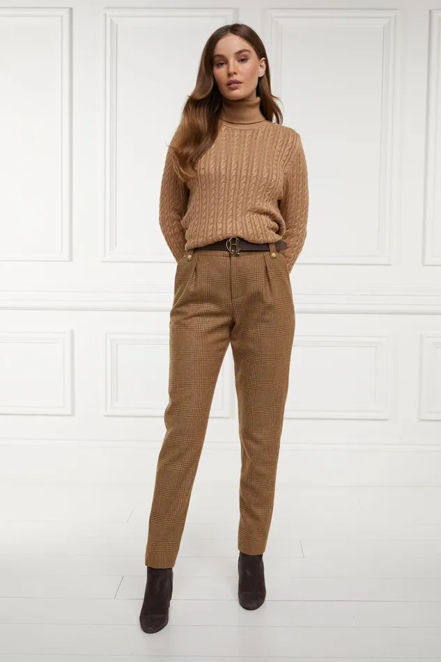 Holland Cooper Tailoring Women High Waisted Peg Trouser Tawny Holland Cooper Tailoring Women High Waisted Peg Trouser Tawny