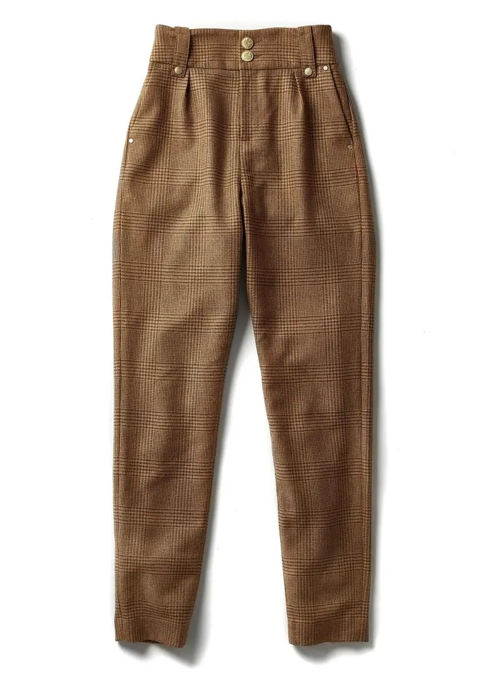 Holland Cooper Tailoring Women High Waisted Peg Trouser Tawny Holland Cooper Tailoring Women High Waisted Peg Trouser Tawny