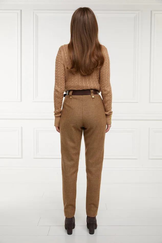Holland Cooper Tailoring Women High Waisted Peg Trouser Tawny Holland Cooper Tailoring Women High Waisted Peg Trouser Tawny