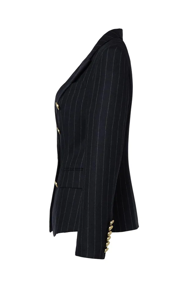 Holland Cooper Tailoring Women Knightsbridge Blazer Navy Chalk Pinstripe