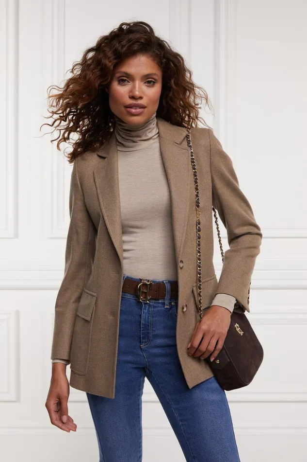 Holland Cooper Tops Women Essential Roll Neck Oatmeal Holland Cooper Tops Women Essential Roll Neck Oatmeal