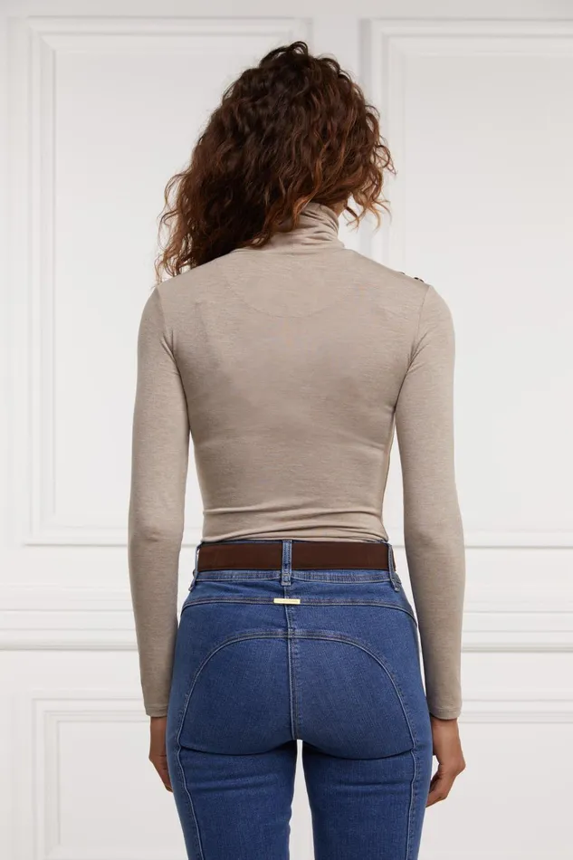 Holland Cooper Tops Women Essential Roll Neck Oatmeal Holland Cooper Tops Women Essential Roll Neck Oatmeal