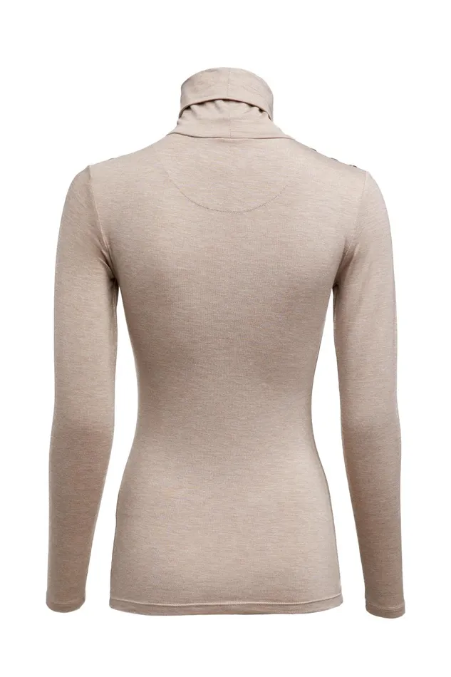 Holland Cooper Tops Women Essential Roll Neck Oatmeal Holland Cooper Tops Women Essential Roll Neck Oatmeal