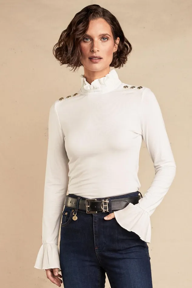 Holland Cooper Tops Women Lilibet Jersey Tee White