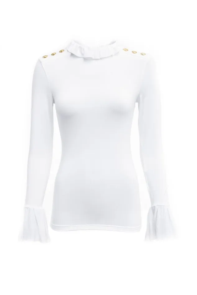 Holland Cooper Tops Women Lilibet Jersey Tee White Holland Cooper Tops Women Lilibet Jersey Tee White