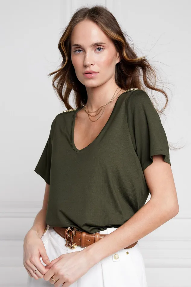 Holland Cooper Tops Women Relax Fit VNeck Tee