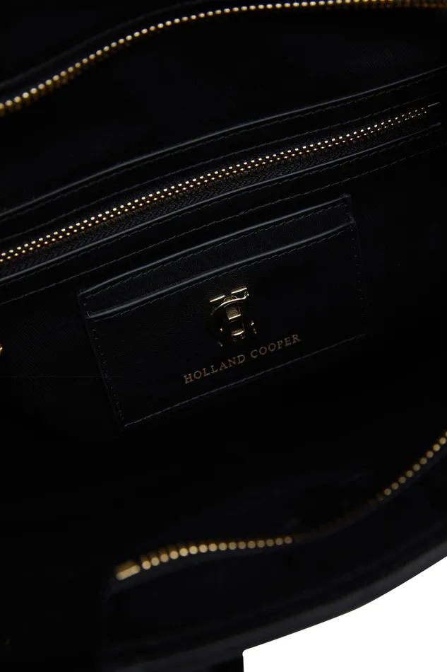 Holland Cooper Tote Bags Women The Brompton Mini Tote Black Holland Cooper Tote Bags Women The Brompton Mini Tote Black