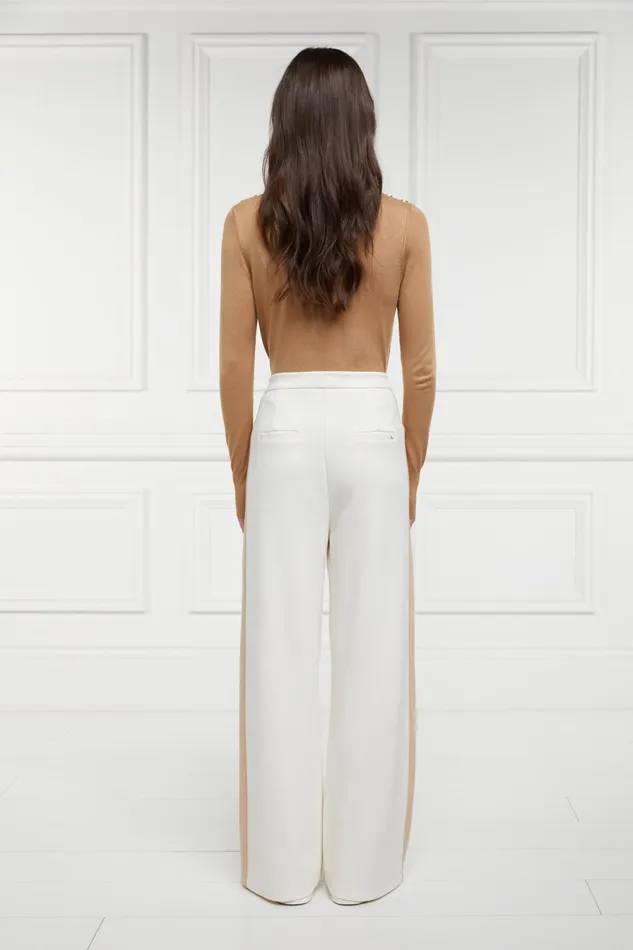 Holland Cooper Trousers Women Wide Leg Pant Natural Holland Cooper Trousers Women Wide Leg Pant Natural