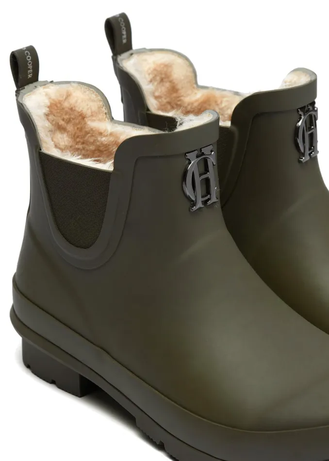 Holland Cooper Wellington Boots Women Rubber Chelsea Boot Matte Green Gunmetal Holland Cooper Wellington Boots Women Rubber Chelsea Boot Matte Green Gunmetal