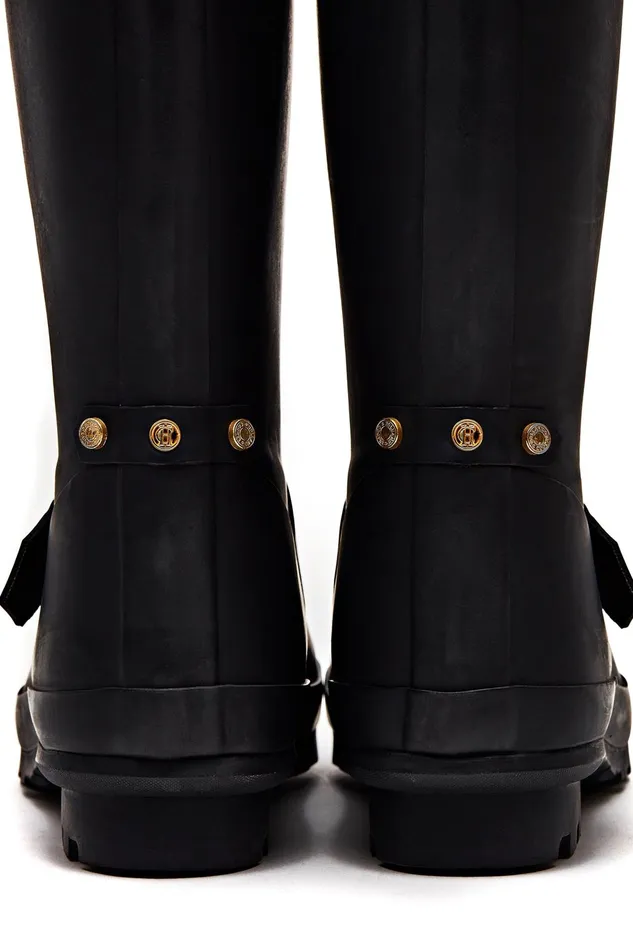 Holland Cooper Wellington Boots Women Sherpa Lined Regency Wellington Matte Black