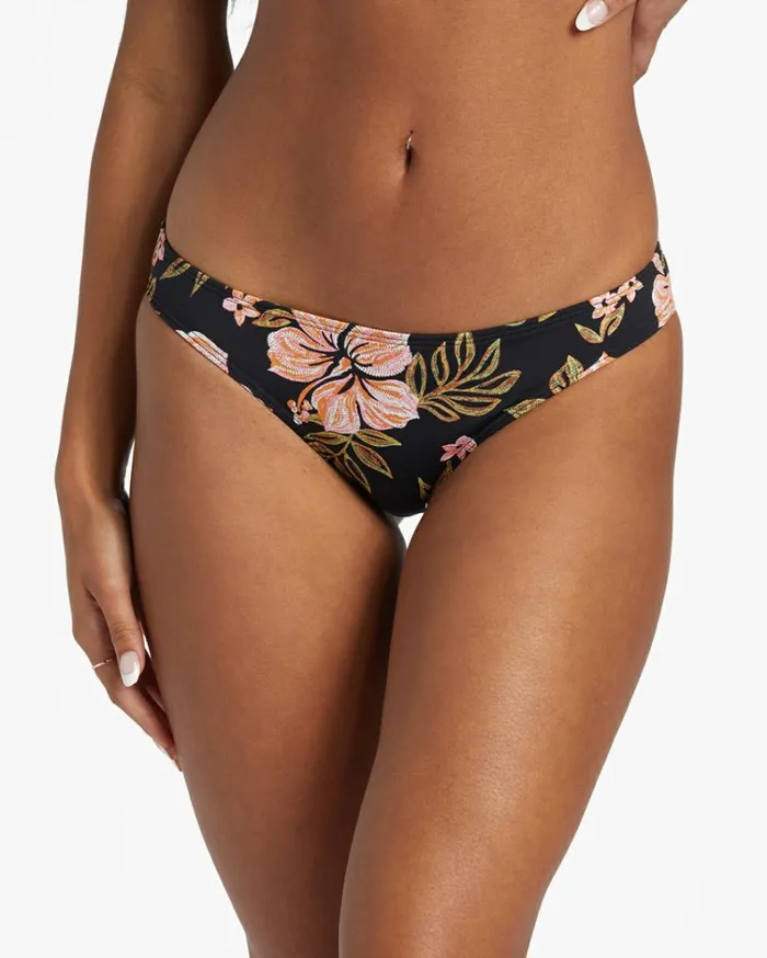 Hooked On Tropics Lowrider Bikini Bottom Black Pebble Women Billabong Bikinis