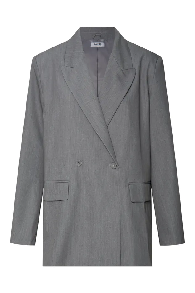Hope Blazer 8211 Oversized Double Breasted Blazer In Grey Women Showpo Blazers