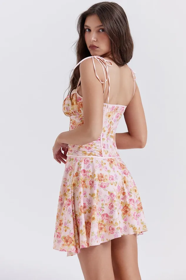 House Of CB AlejandraLight Lavender Print Corset Dress 8211 SALE Light Women Corset Dresses