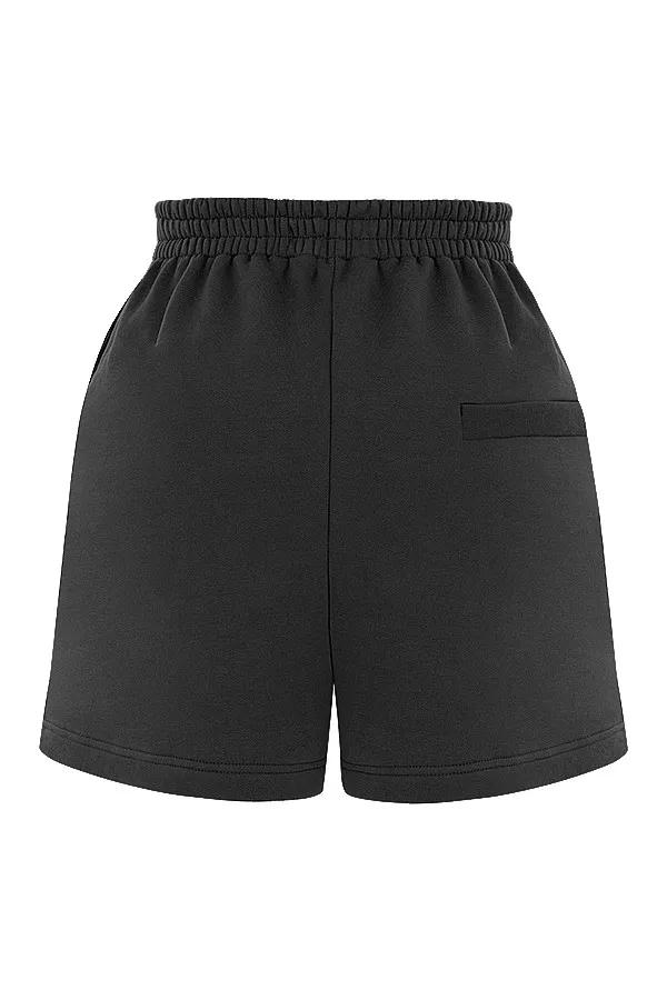 House Of CB AudenCharcoal Jersey Track Shorts 8211 SALE Charcoal Women Sweats