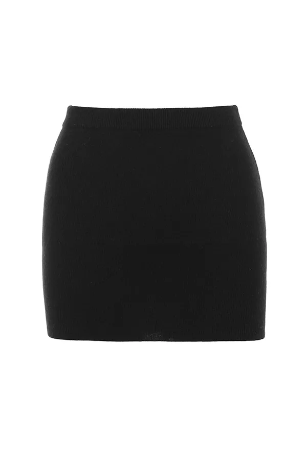 House Of CB AvrilBlack Cashmere Mini Skirt 8211 SALE Black Women Skirts