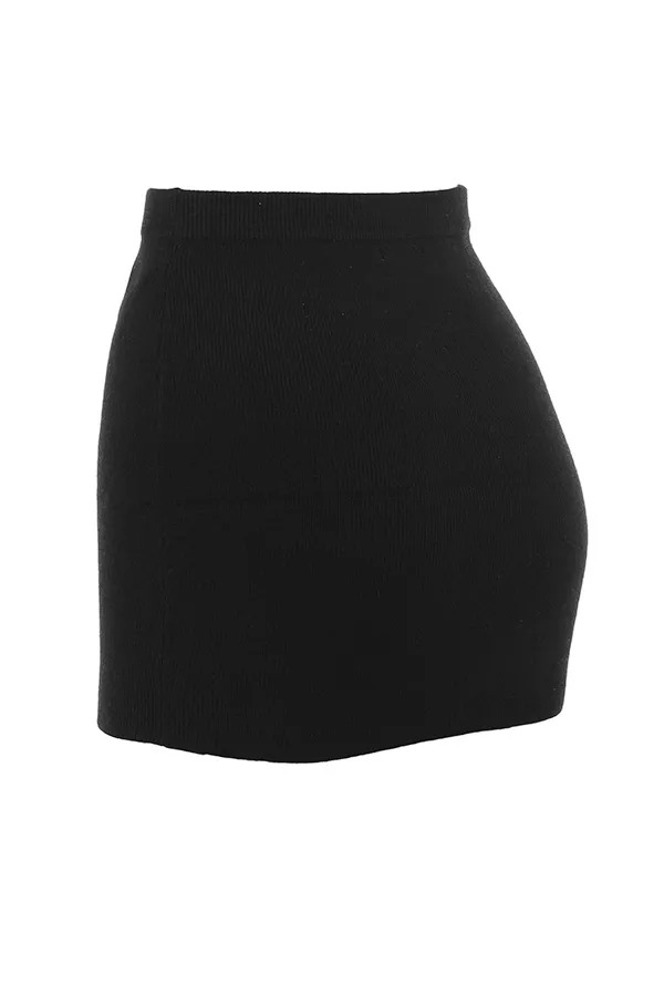 House Of CB AvrilBlack Cashmere Mini Skirt 8211 SALE Black Women Skirts