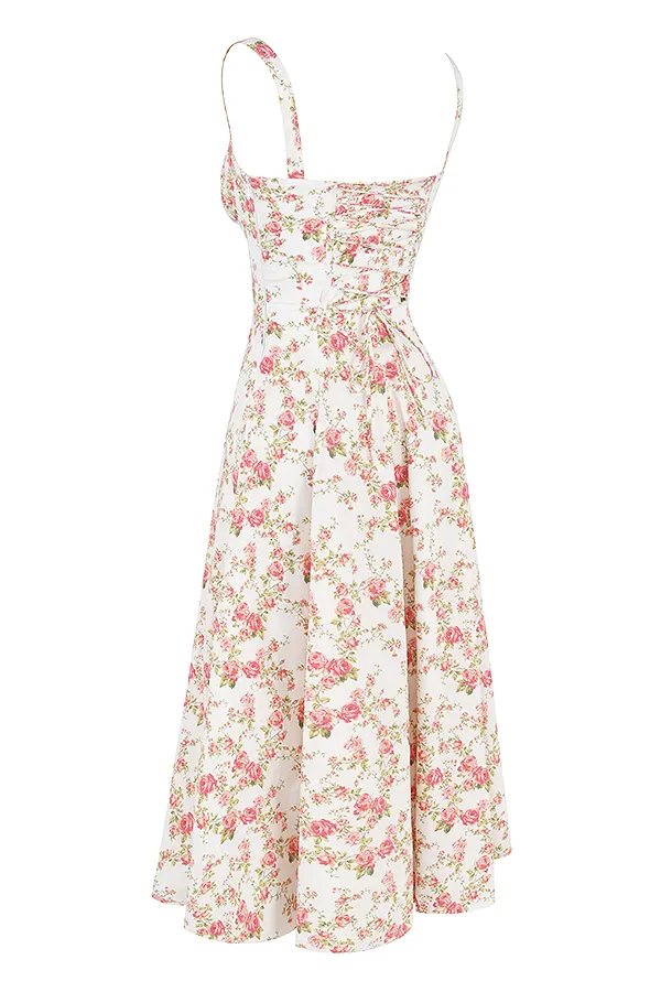 House Of CB CarmenRose Print Bustier Sundress 8211 SALE Rose Women Corset Dresses