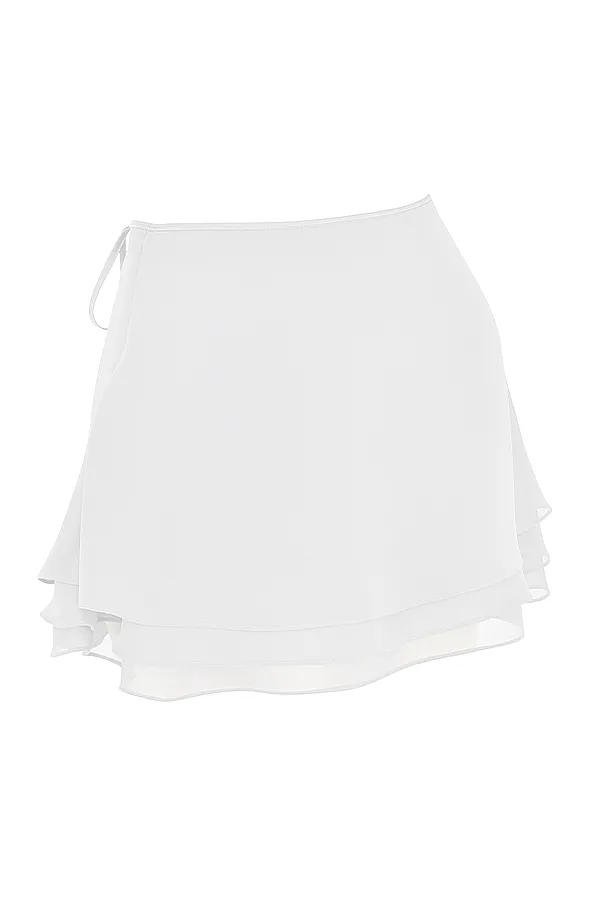 House Of CB ClariceWhite Floaty Layered Mini Skirt 8211 SALE White Women Skirts