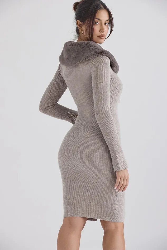 House Of CB DahliaBeige Cashmere Cardigan 8211 SALE Beige Women Tops