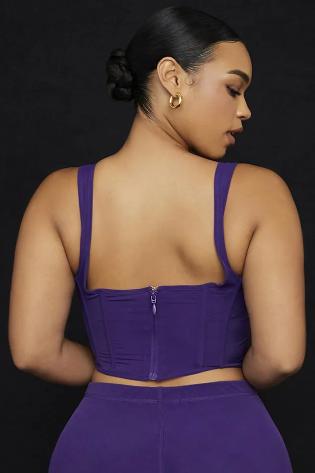 House Of CB EdettaGrape Mesh Corset Grape Women Corsets