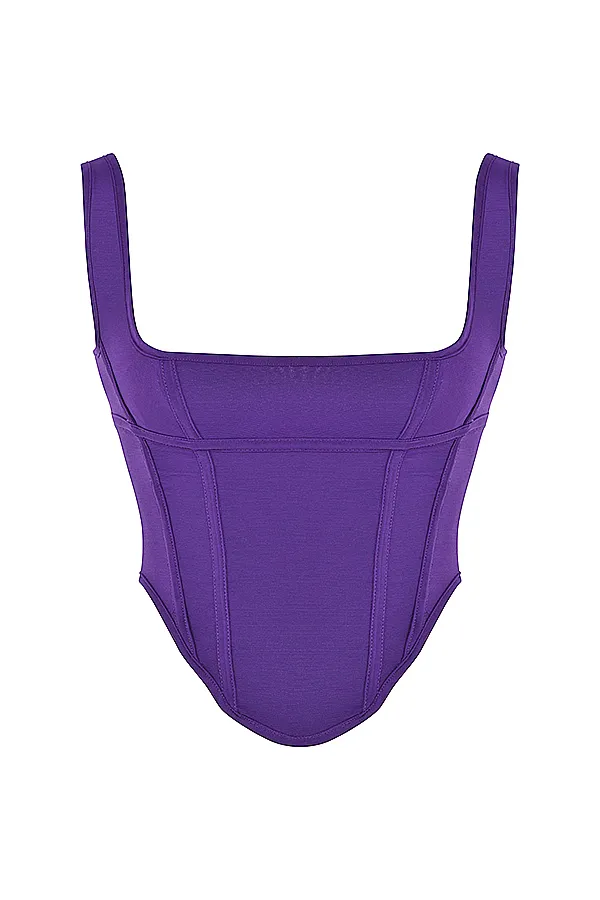 House Of CB EdettaGrape Mesh Corset Grape Women Corsets