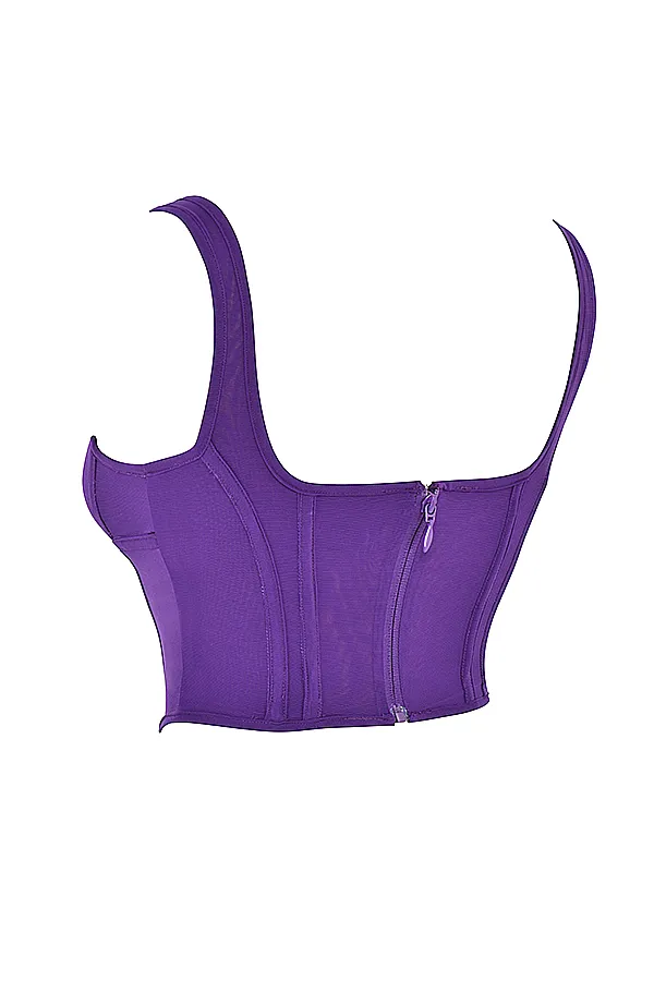 House Of CB EdettaGrape Mesh Corset Grape Women Corsets