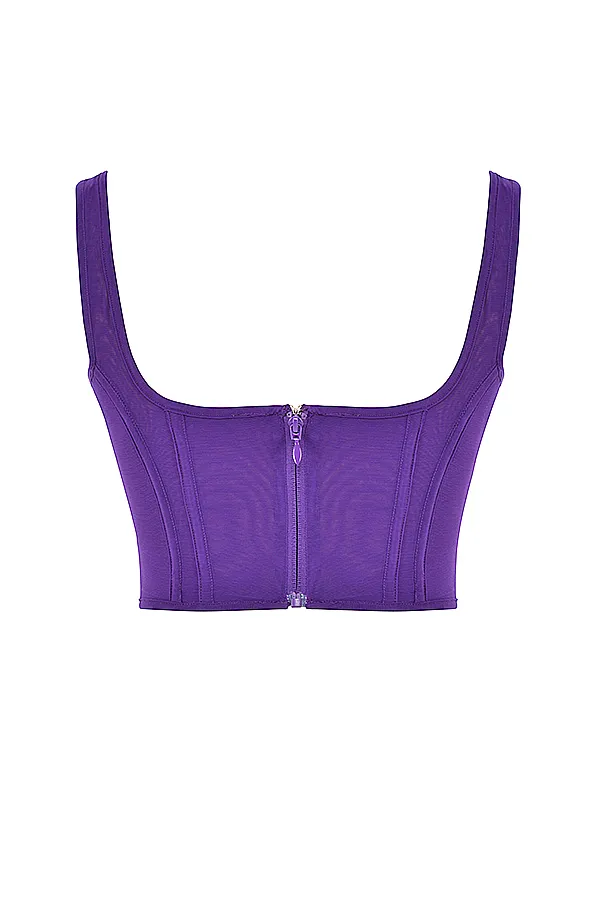 House Of CB EdettaGrape Mesh Corset Grape Women Corsets