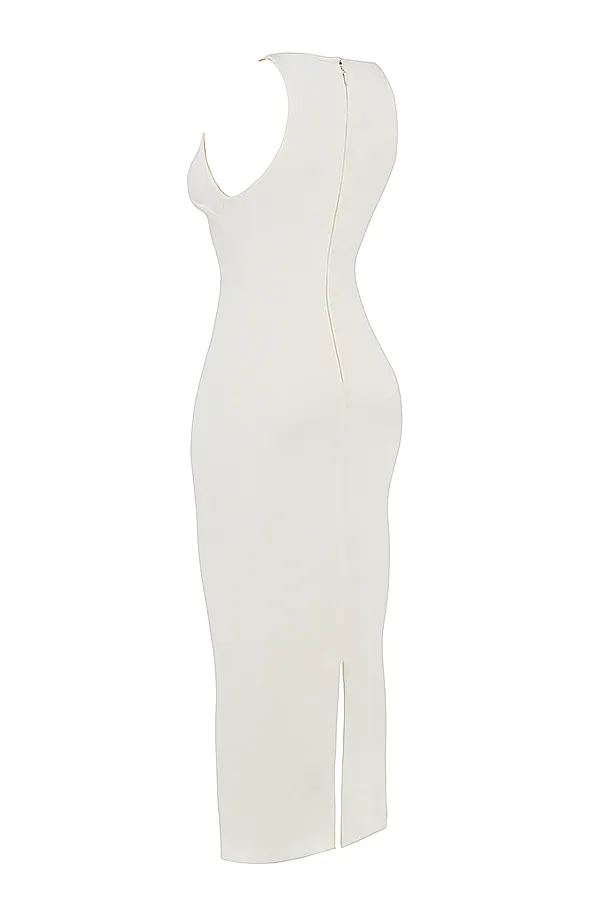 House Of CB EleanoraIvory Plunge Maxi Dress Ivory Women Bodycon Dresses